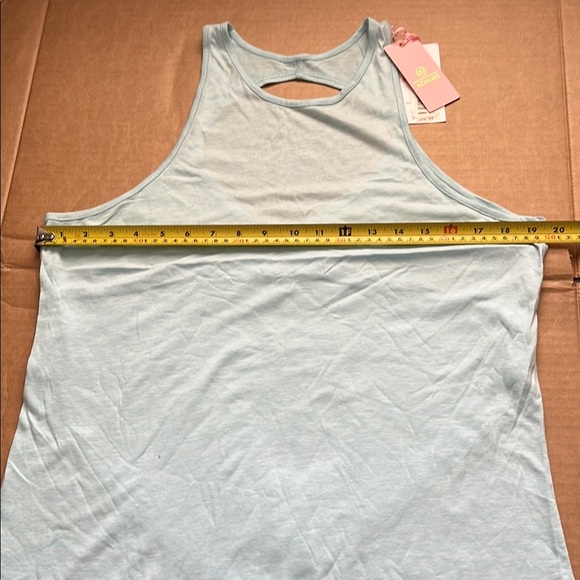 Blue Cut Out Sleeveless Tank Top - Picture 4 of 8